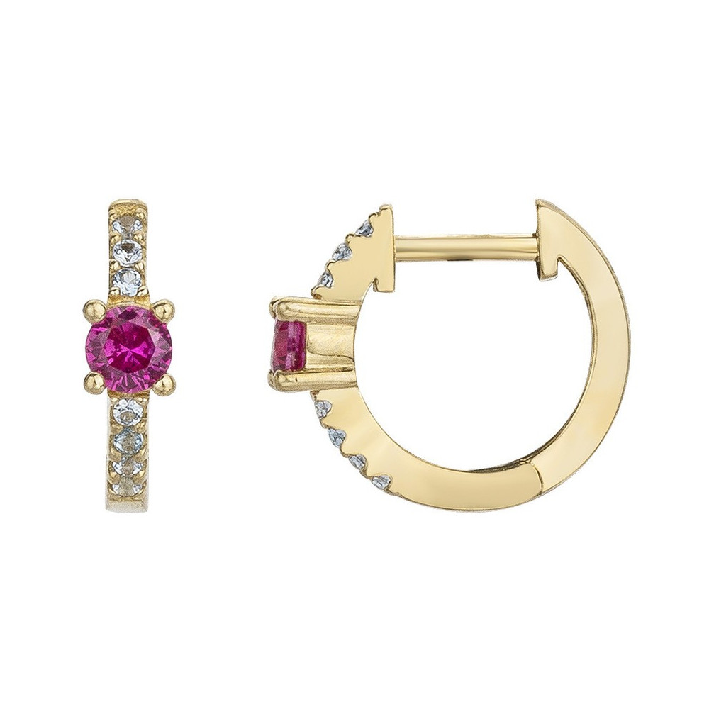 Les Boucles d'oreilles créoles, plaqué or by Stauffer, 66400073