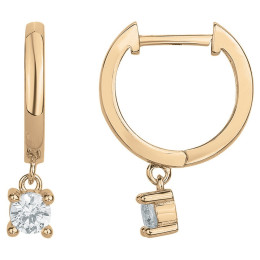 Les Boucles d'oreilles créoles, plaqué or by Stauffer, 66400076