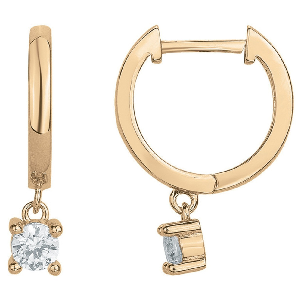 Les Boucles d'oreilles créoles, plaqué or by Stauffer, 66400076