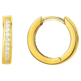 Les Boucles d'oreilles créoles, plaqué or by Stauffer, 66400078
