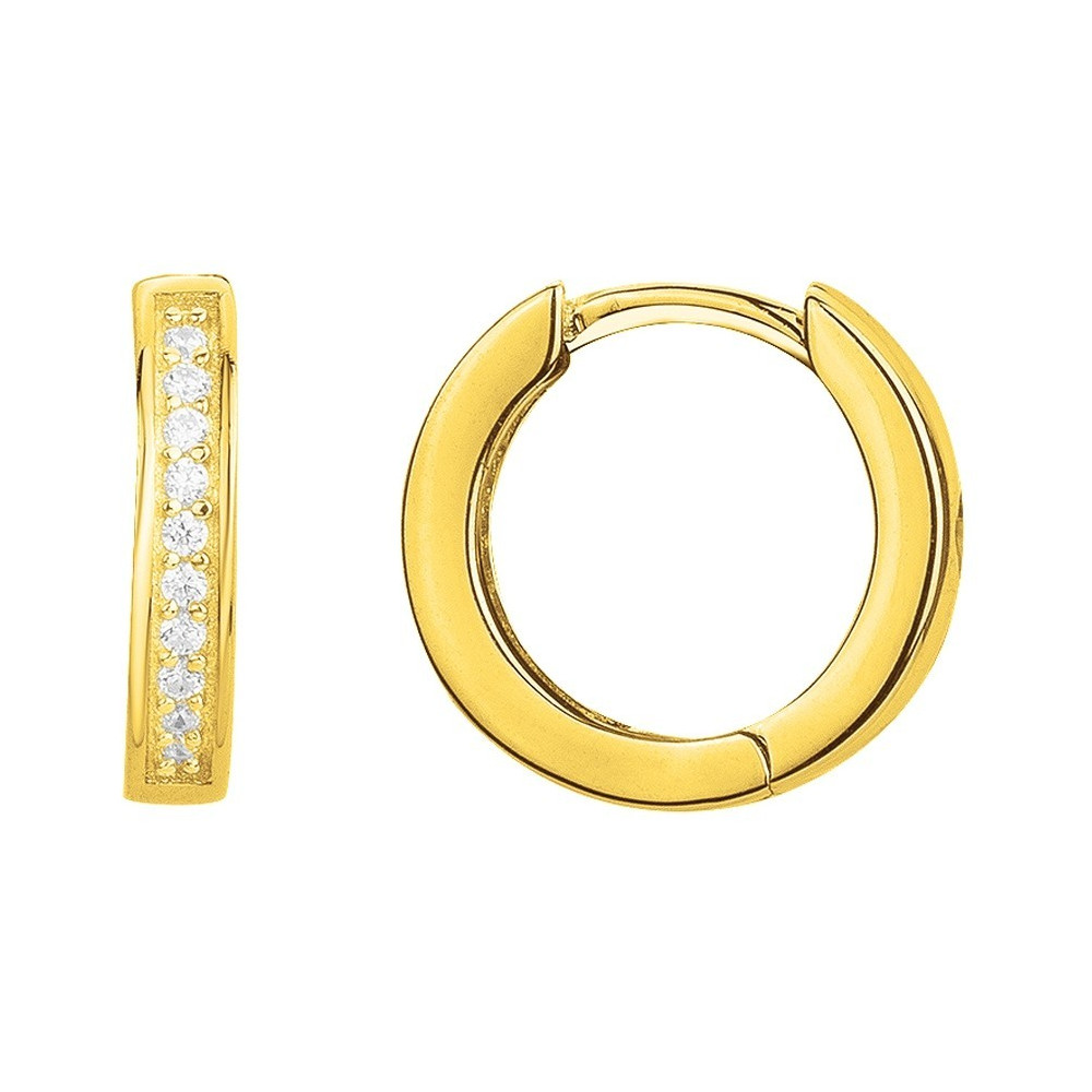 Les Boucles d'oreilles créoles, plaqué or by Stauffer, 66400078