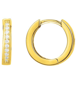 Les Boucles d'oreilles créoles, plaqué or by Stauffer, 66400078