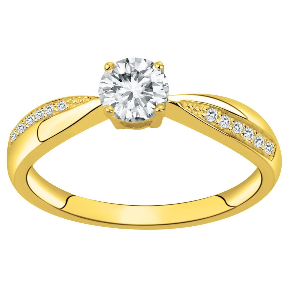 Bague Plaqué Or, oxydes de zirconium by Stauffer Ref. 76100007