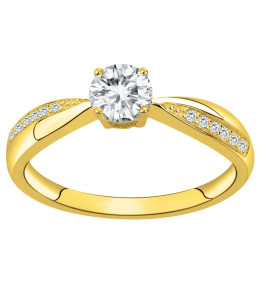 Bague Plaqué Or, oxydes de zirconium by Stauffer Ref. 76100007