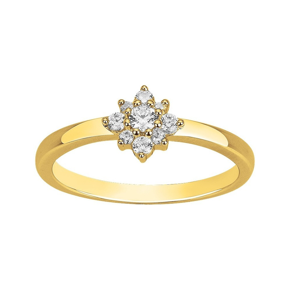 Bague Plaqué Or et 9 oxydes de zirconium by Stauffer Ref. 76100233