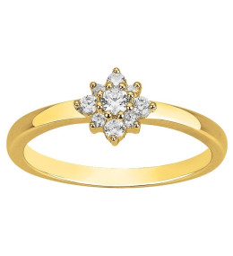 Bague Plaqué Or et 9 oxydes de zirconium by Stauffer Ref. 76100233