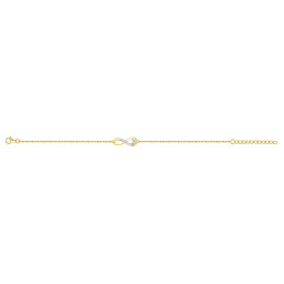 Bracelet souple mono-motif Plaqué Or by Stauffer Ref. 76300152