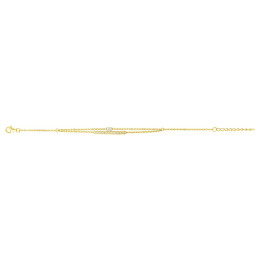Bracelet plaqué or et 20 oxydes de zirconium by Stauffer 76300176