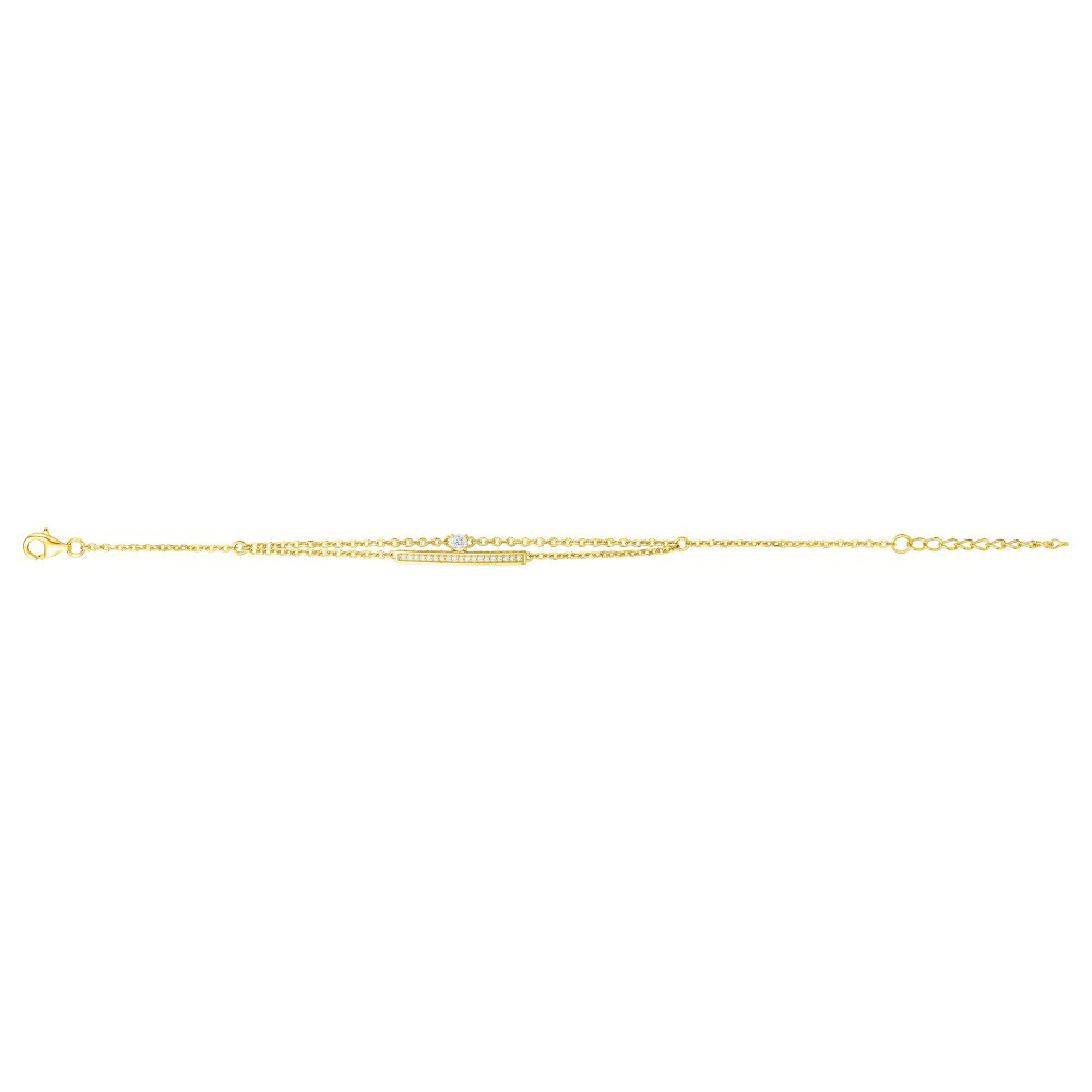 Bracelet plaqué or et 20 oxydes de zirconium by Stauffer 76300176