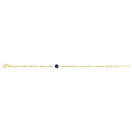 Bracelet plaqué or, 1 spinelle bleue by Stauffer 76300177