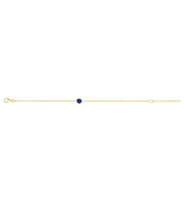 Bracelet plaqué or, 1 spinelle bleue by Stauffer 76300177