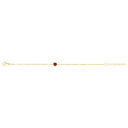 Bracelet plaqué or, 1 spinelle rouge by Stauffer 76300179