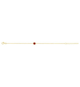 Bracelet plaqué or, 1 spinelle rouge by Stauffer 76300179