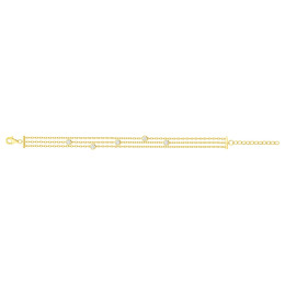 Bracelet plaqué or et 5 oxydes de zirconium by Stauffer 76300181