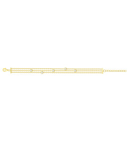 Bracelet plaqué or et 5 oxydes de zirconium by Stauffer 76300181