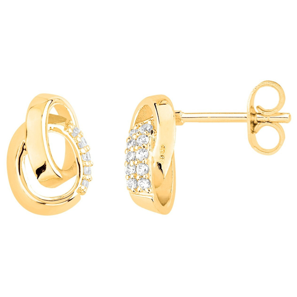 Boucles d'oreilles clous Plaqué Or by Stauffer Ref. 76400024