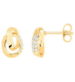 Boucles d'oreilles clous Plaqué Or by Stauffer Ref. 76400024