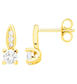 Boucles d'oreilles clous Plaqué Or by Stauffer Ref. 76400026