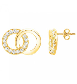 Boucles d'oreilles clous Plaqué Or by Stauffer Ref. 76400046