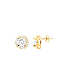 Boucles d'oreilles clous Plaqué Or by Stauffer Ref. 76400049