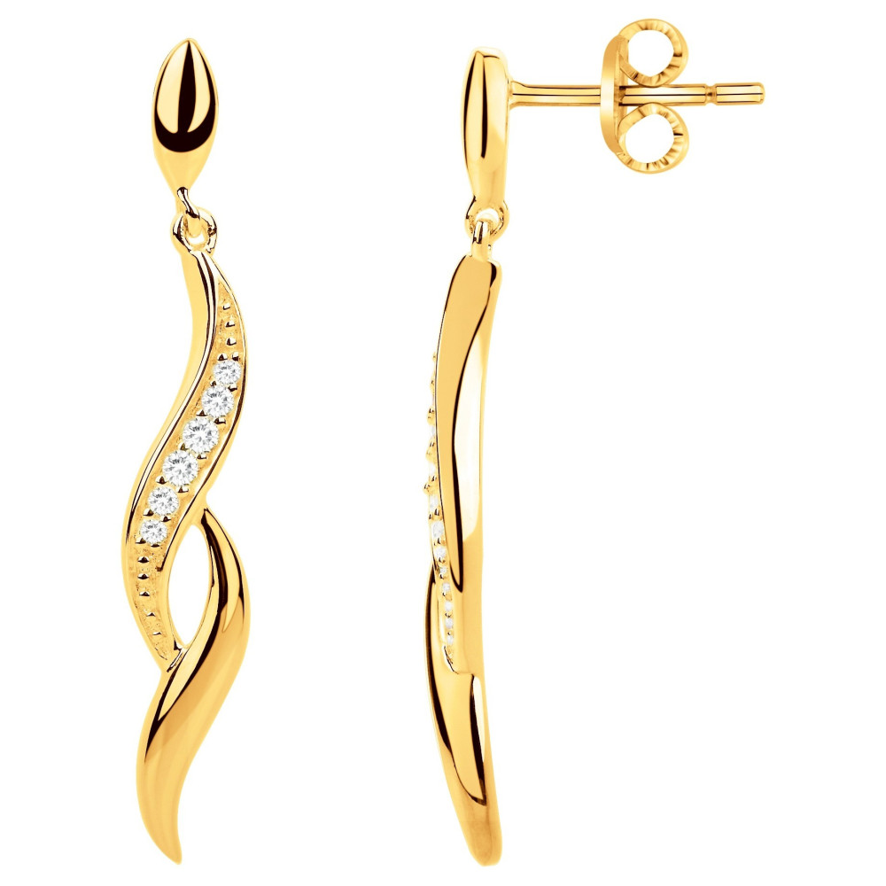 Boucles d'oreilles pendantes Plaqué Or by Stauffer Ref. 76400051