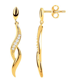 Boucles d'oreilles pendantes Plaqué Or by Stauffer Ref. 76400051