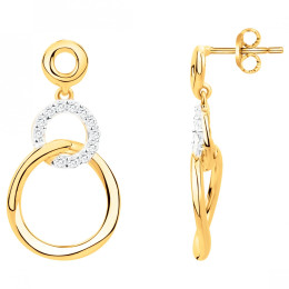 Boucles d'oreilles pendantes Plaqué Or by Stauffer Ref. 76400064BJ