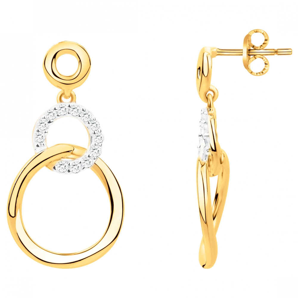 Boucles d'oreilles pendantes Plaqué Or by Stauffer Ref. 76400064BJ