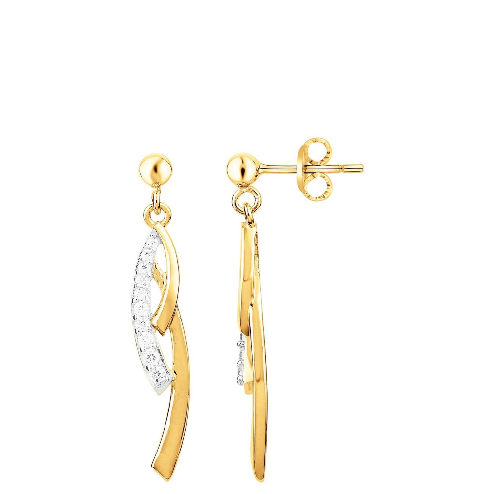 Boucles d'oreilles pendantes Plaqué Or by Stauffer Ref. 76400073BJ