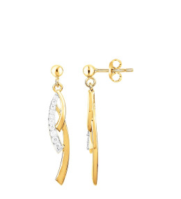 Boucles d'oreilles pendantes Plaqué Or by Stauffer Ref. 76400073BJ