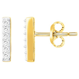 Boucles d'oreilles clous Plaqué Or by Stauffer Ref. 76400084BJ
