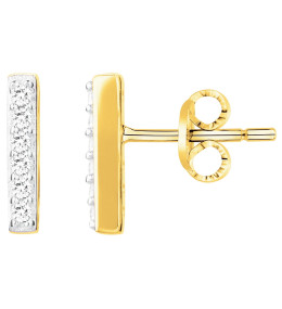 Boucles d'oreilles clous Plaqué Or by Stauffer Ref. 76400084BJ