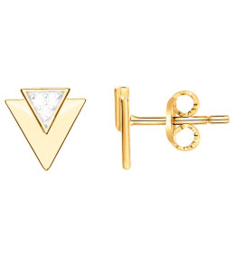 Boucles d'oreilles clous Plaqué Or by Stauffer Ref. 76400112
