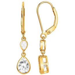 Boucles d'oreilles pendantes Plaqué Or by Stauffer Ref. 76400122