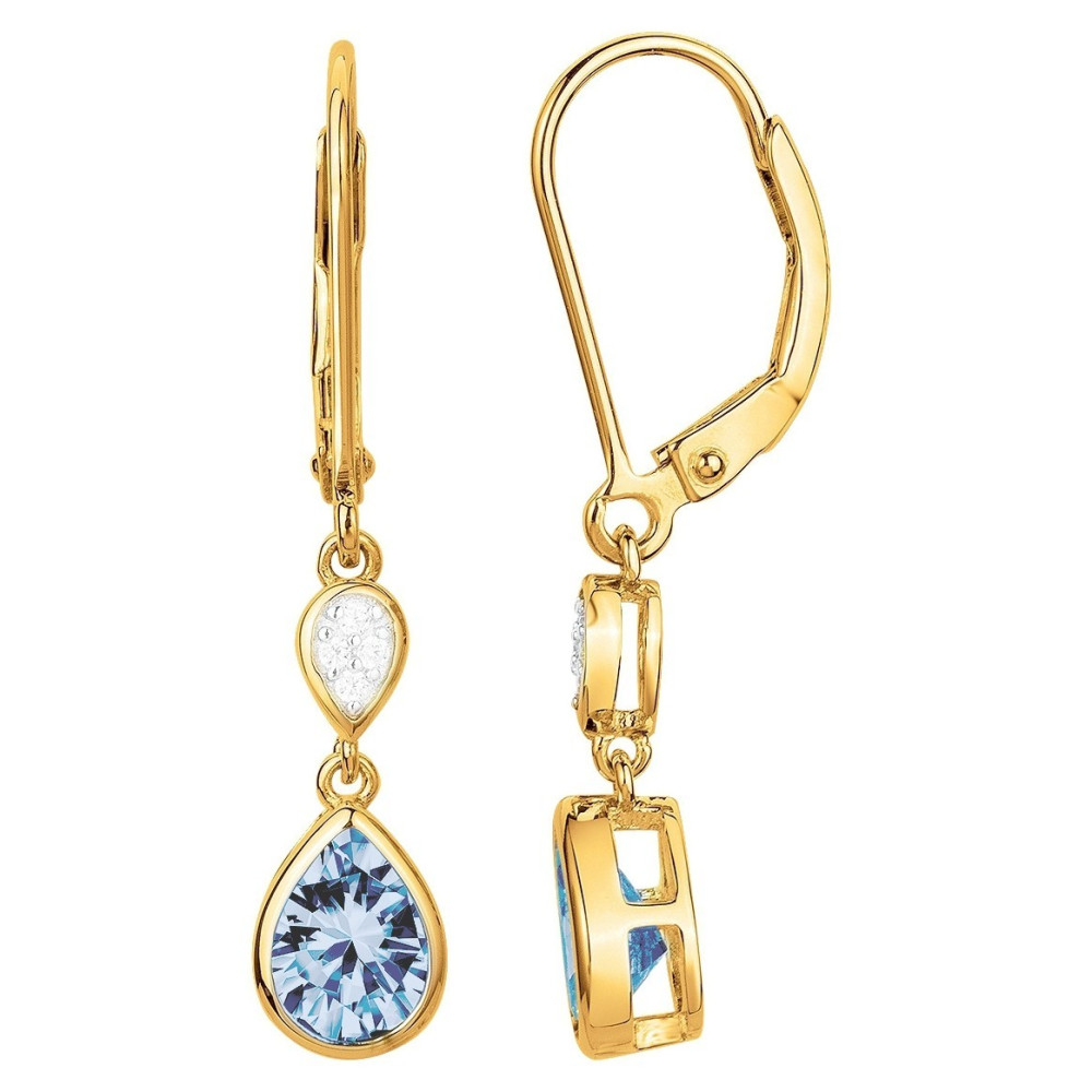 Boucles d'oreilles dormeuses Plaqué Or by Stauffer Ref. 76400147