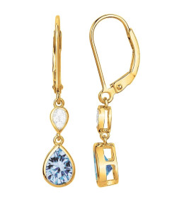 Boucles d'oreilles dormeuses Plaqué Or by Stauffer Ref. 76400147
