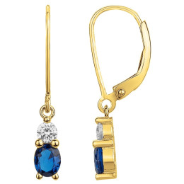 Boucles d'oreilles dormeuses Plaqué Or by Stauffer Ref. 76400178