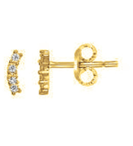 Boucles d'oreilles puces Plaqué Or by Stauffer Ref. 76400185