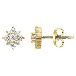 Boucles d'oreilles puces Plaqué Or by Stauffer Ref. 76400186