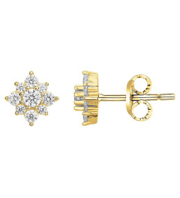 Boucles d'oreilles puces Plaqué Or by Stauffer Ref. 76400186