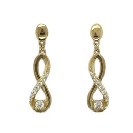 Boucles d'oreilles plaqué or et 18 oxydes de zirconium by Stauffer 76400202
