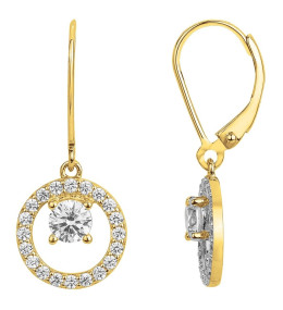 Boucles d'oreilles dormeuses Plaqué Or by Stauffer Ref. 76400219