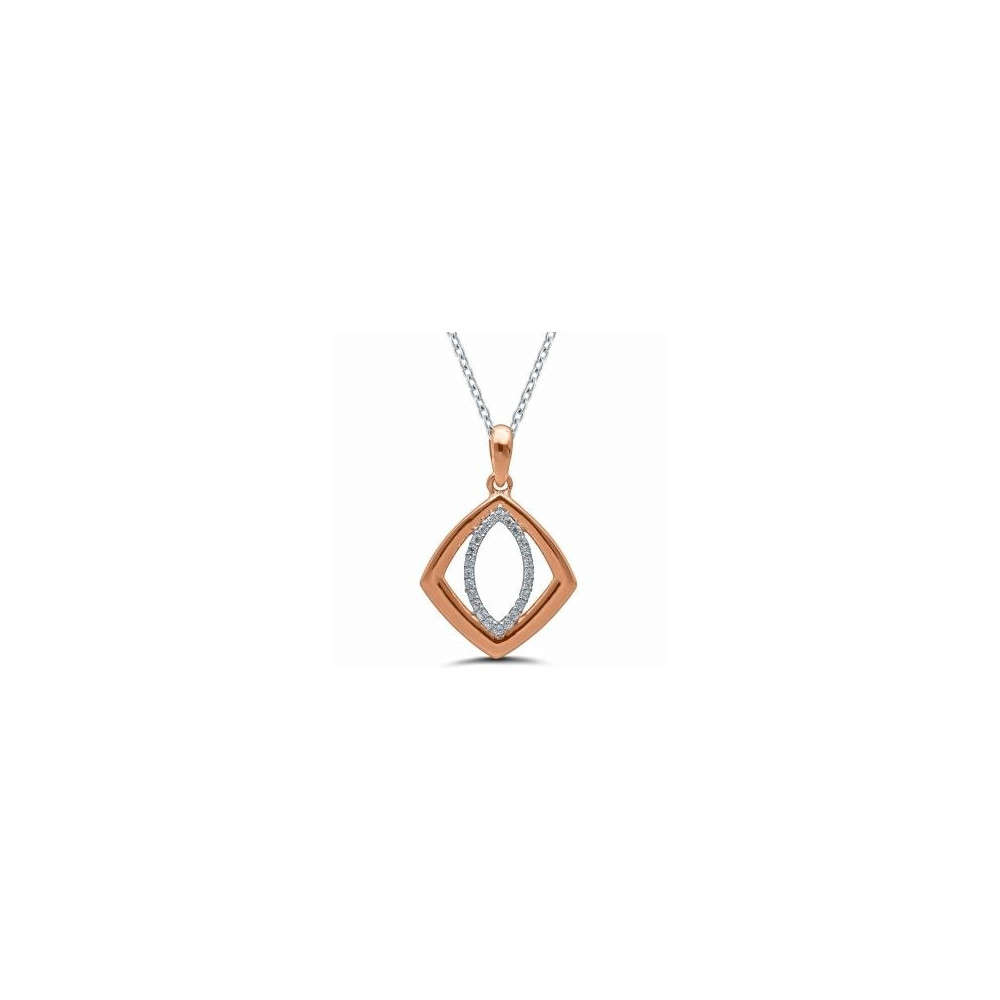 Le Collier or bicolore 750/1000, diamants 0,10 carat, taille brillant by Stauffer