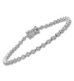Le Bracelet or gris 750/1000, diamants 1,00 carat, taille brillant by Stauffer