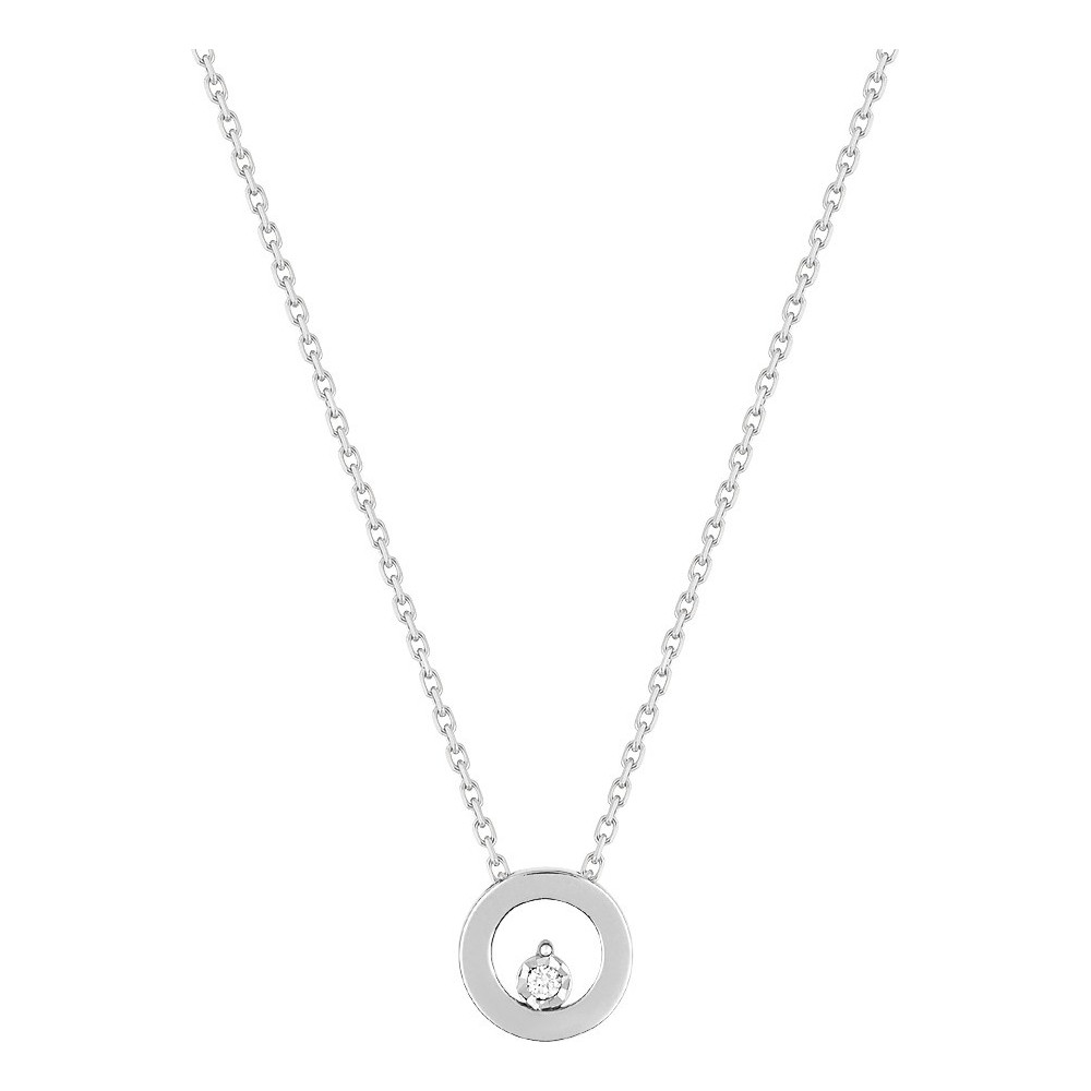 Le Collier or gris 750/1000, diamant 0,015 carat, taille brillant by Stauffer