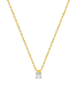 Le Collier or bicolore 750/1000, diamant 0,10 carat, taille brillant by Stauffer