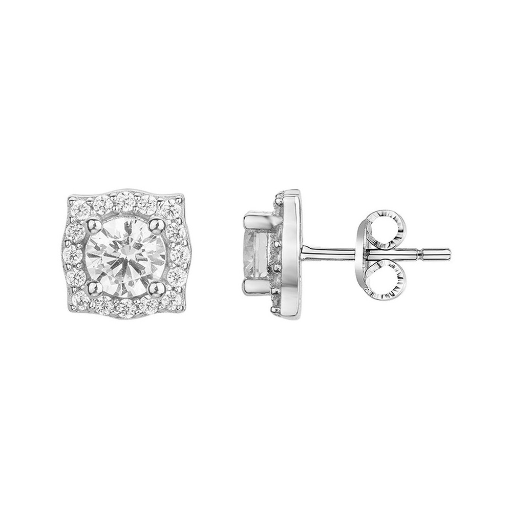 Boucles d'oreilles Argent 925/1000 et 34 oxydes de zirconium by Stauffer 70400593