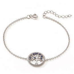Le Bracelet argent 925/1000, arbre de vie et oxydes de zirconium by Stauffer