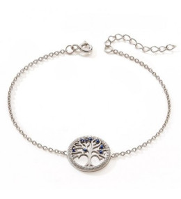 Le Bracelet argent 925/1000, arbre de vie et oxydes de zirconium by Stauffer