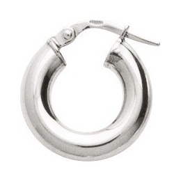 Les Boucles d'oreilles ARGENT by Stauffer - Boucles d'oreilles créoles, argent 925/1000, diamètre 8 mm by Stauffer